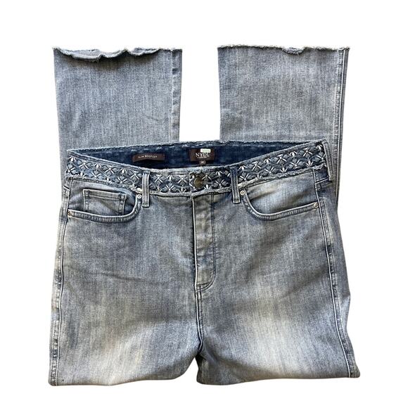 NYDJ Plus Size Light Wash Stretch Slim Bootcut LiftXTuck Raw Hem Jeans Size 14 - Picture 5 of 10